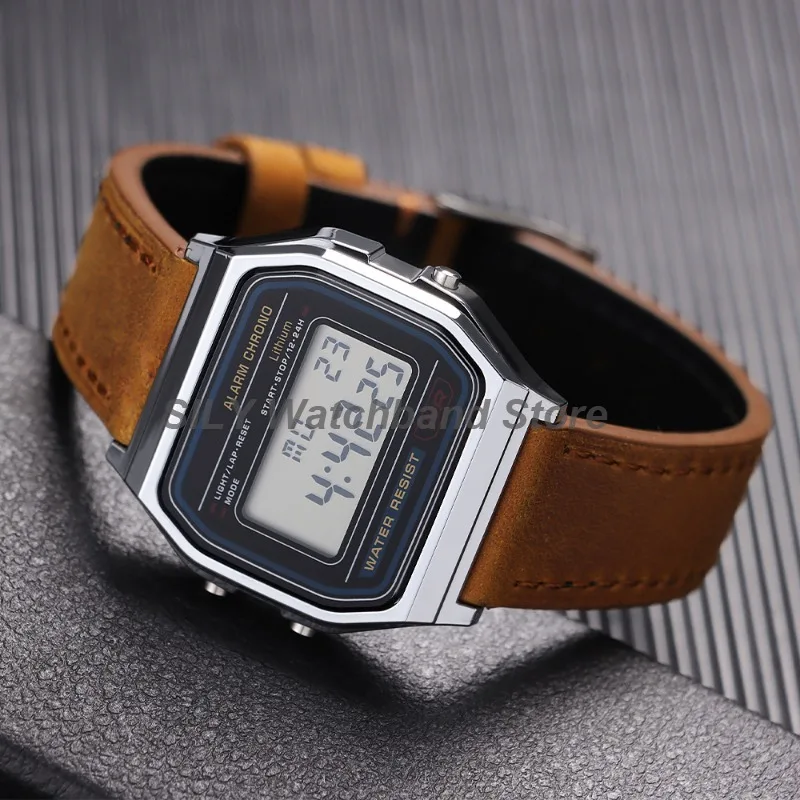 18mm 19mm 20mm 21mm 22mm 24mm  Vintage Retro Calfskin Leather Watch Band Quick Release Straps Universal Men Women Bracelets Belt image 6