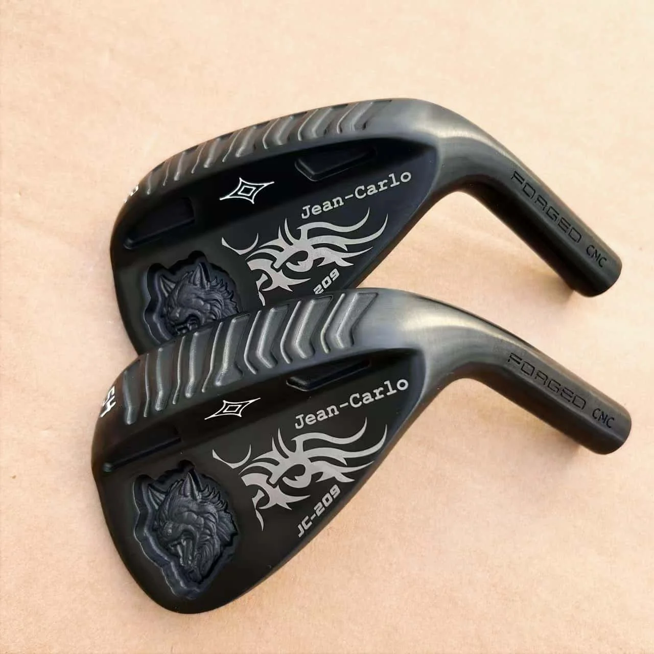 JC-209 Forged CNC Golf Wedge Head, Soft Iron Golf Sand Wedge Club Head, Wolf Head Relief Carving, 48/50/52/54/56/58/60 Degree
