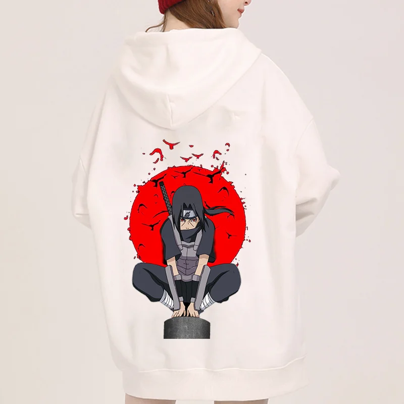 Naruto 2024 New Hooded Naruto Uchiha Itachi Fashion Print Men's and Women's Autumn Fashion Loose Hooded Sweatshirt