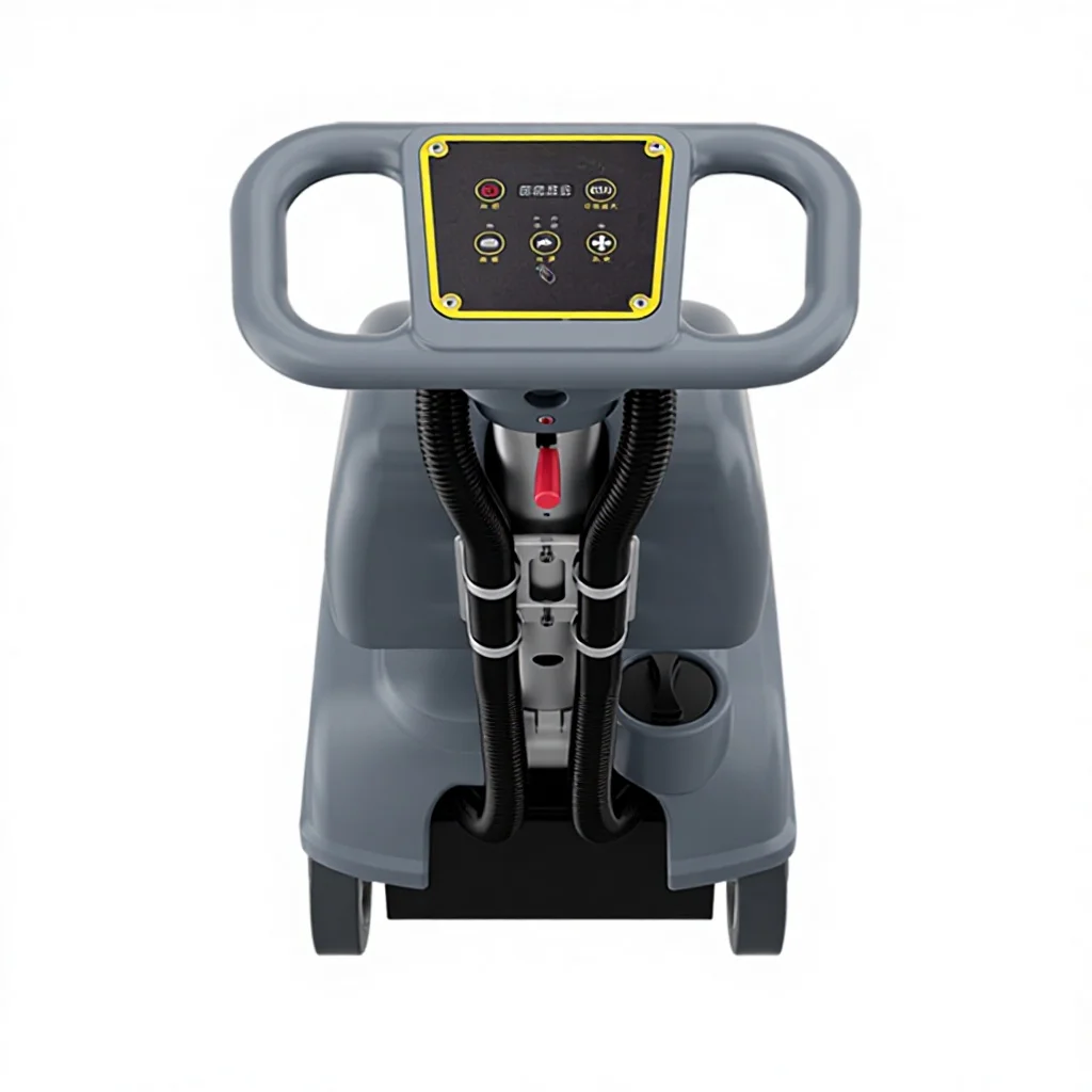 24V Battery-Powered Commercial Walk-Behind Scrubber Cleaning Brush with 450W 12L Hopper 14in Cleaning Path-New