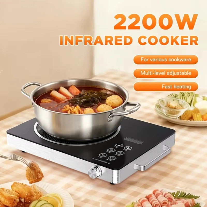 

2200W electric cooker induction cooker portable electric cooker with timer touch and knob control