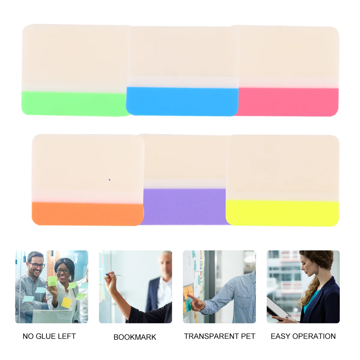 Colorful Self-Stick Pads Colored Labels Index Sticker Tabs Neon Signs