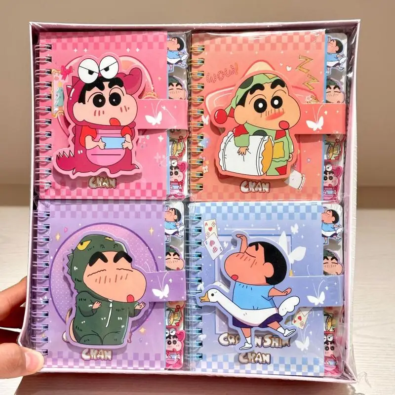 Anime Kawali Crayon Shin-Chan Notebook Cartoon Loose-Leaf Coil Book Kids Coil Notebook Loose Leaf Notebook Birthday Gifts