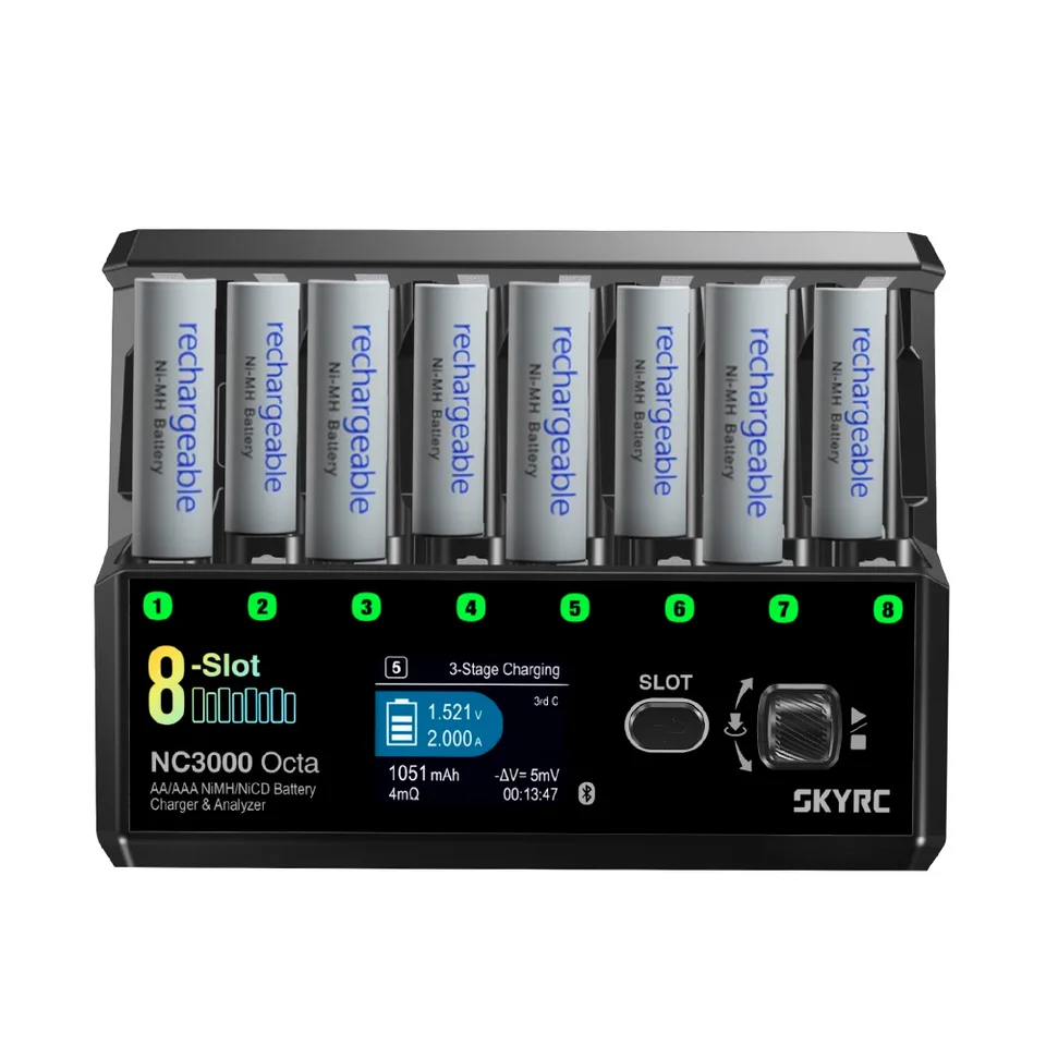 SKYRC NC3000 オクタ NiMH NiCD 充電器 8 スロット 7 スマートモード