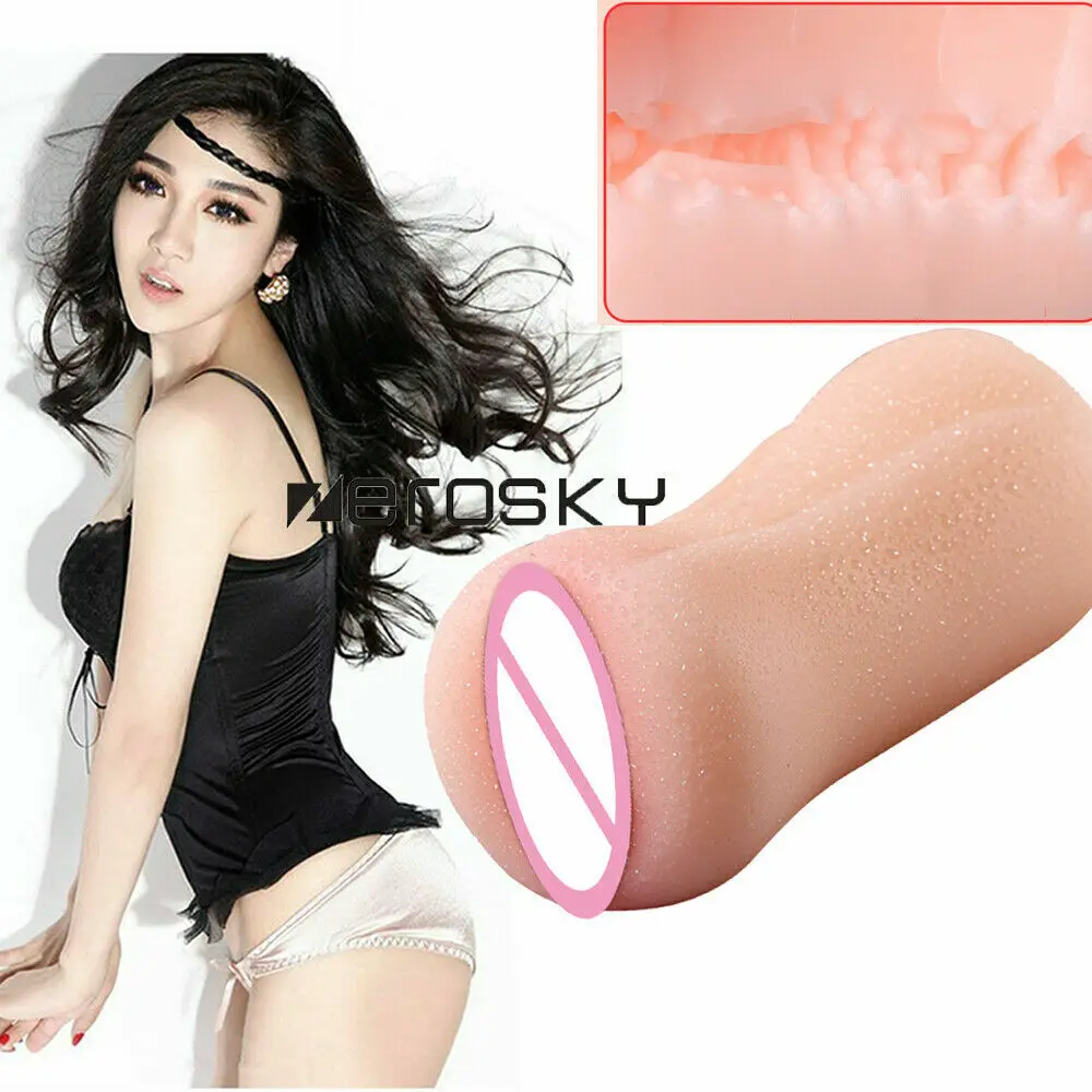 Masturbation Soft Stick Male Realistic Pocket Pussy Vagina Silicone Masturbators toy for Men Sex Doll Soft Realistic Vagina