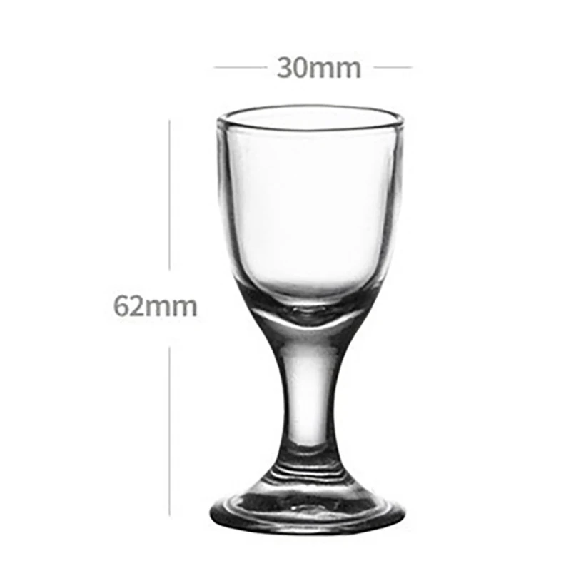 6pcs Wine Cups Set 10ml Shot Glass Transparent Drinkware Tall Foot Small Capacity Goblet Liquor Spirits Glasses Drinking Cups