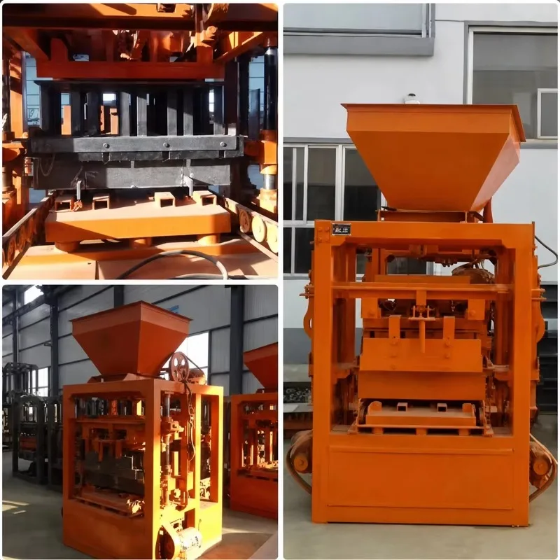 QT4-24 Concrete Block Making Machine Hollow Paving Curbstone Brick Maker Customizable Molds For Africa Construction Projects