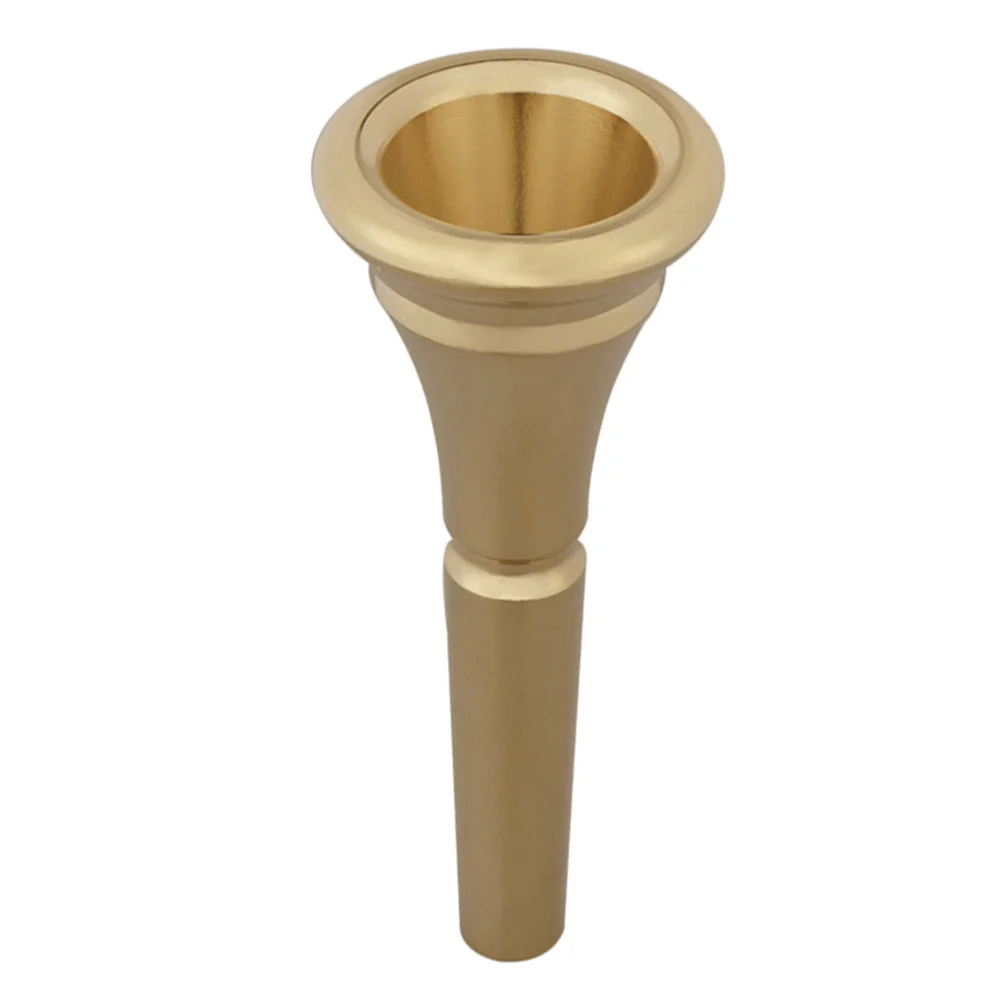 

Pure Copper Round Horn Mouthpiece Excellent Material Wear Resistant Smooth Surface Comfortable Feeling Easy to Clean for Schools