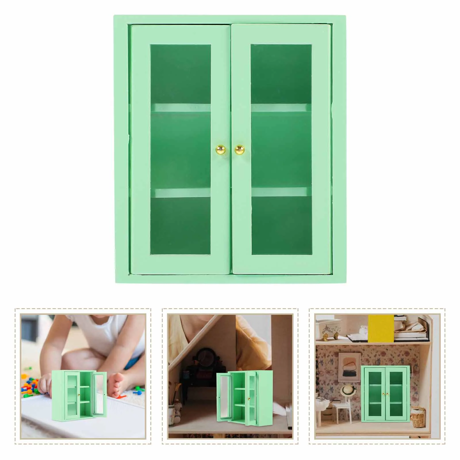 Mini Verse Wall Storage Cabinet Toy House Dollhouse Bookcase Accessories Decoration