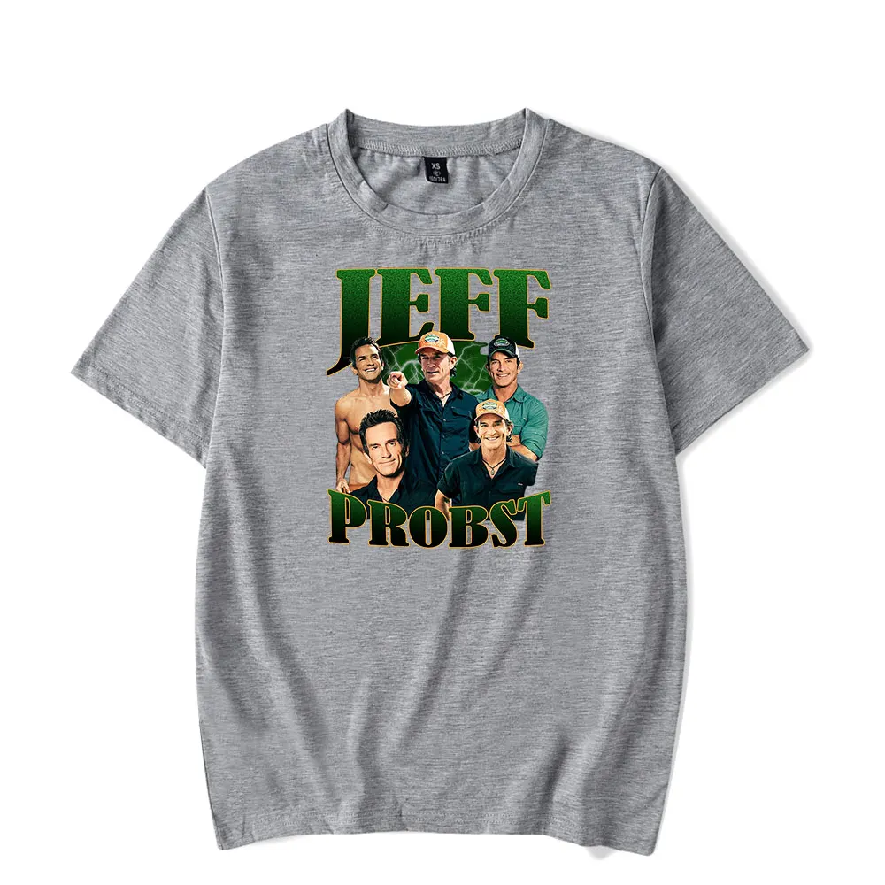 Jeff probst เสื้อยืดผู้ชายและผู้หญิงแขนสั้นเสื้อฮาราจูกุตลกๆสำหรับผู้หญิงและผู้ชาย