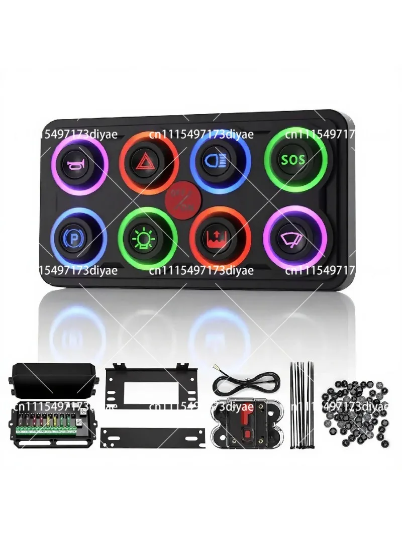 12 Way RGB Waterproof IP68 Universal Circuit Control System for Marine Car Truck Off-Road Vehicle
