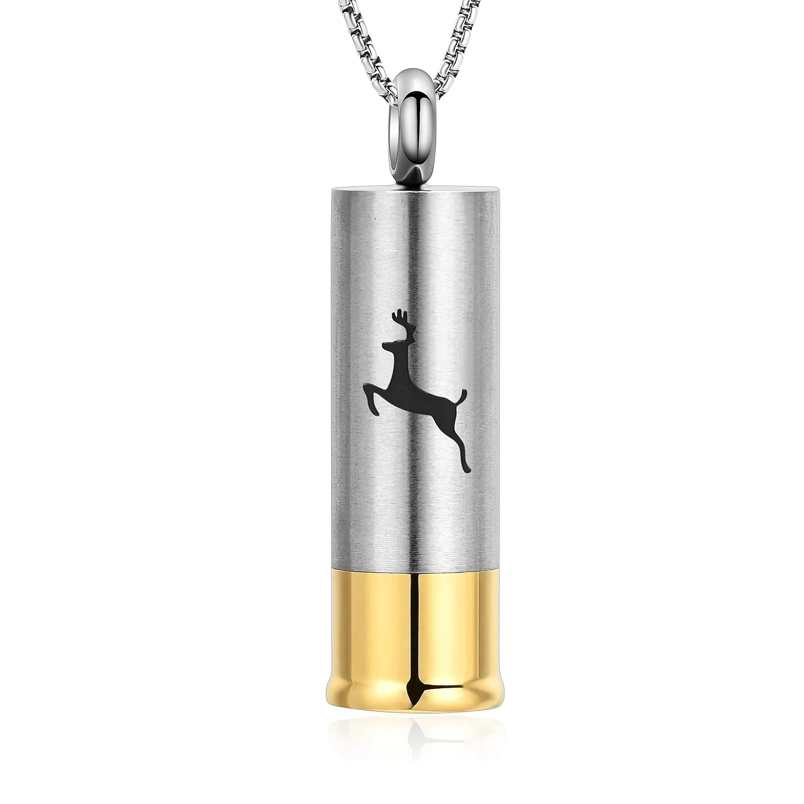 Joyería de cremación para cenizas, colgante, casquillo de bala, collar de urna con letras, urna de recuerdo, joyería de ceniza conmemorativa para mujeres y hombres