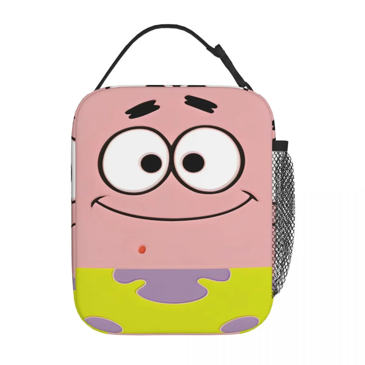 

SpongeBobed Anime Cartoon Merch Insulated Lunch Bag For School Office Patrick Star Food Box Portable Thermal Cooler Lunch Box