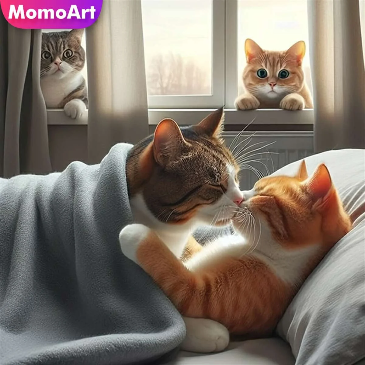 

Momoart 5D DIY Diamond Painting Cat Animal New Arrival Mosaic Full Square Round Embroidery Handmade Gift