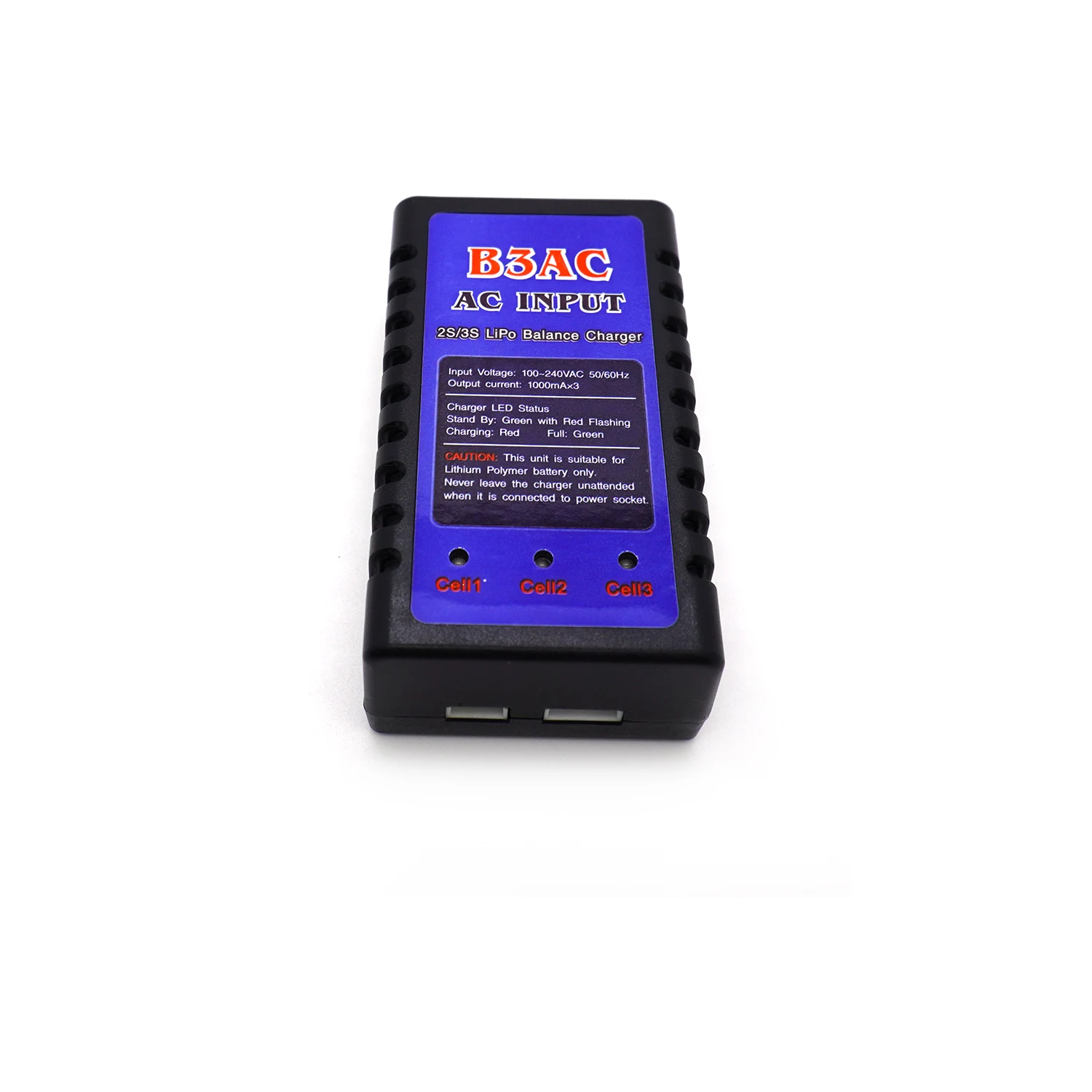 B3AC 100-240V AC 2-3S Lithium Battery Balance Charger with US/EU Adaptor for RC Car Boat Drone Helicopeter Model Lithium battery