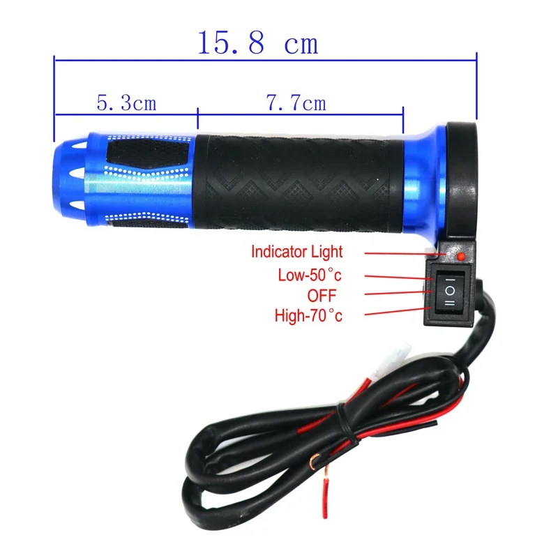 MotoLovee-empuñaduras calefactadas para motocicleta, calentador de manos para manillar de 22mm y 7/8 pulgadas, de aluminio, 12V