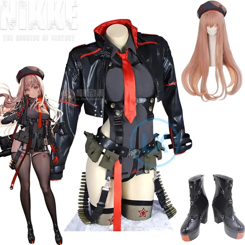 

Игра NIKKE Rapi Косплей Костюм Шляпа Сапоги Игра Cos Nikke The Goddess of Victory Косплей Rapi Костюм и парик для косплея Cos