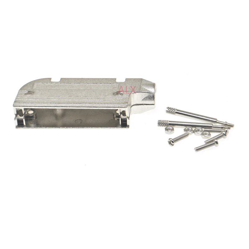 1Pcs DB37 Metal Housing Hood Right Angle Shell For D-SUB 37 Pin 2 Rows DB37 Pin Serial RS232 connector