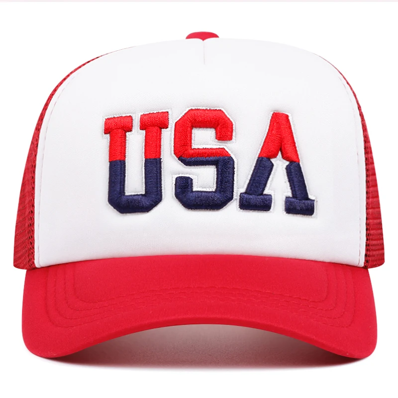 2024 New Hat USA Letter Embroidered Baseball Cap Men\'s And Women\'s Fashionable Snapback Outdoor Sports Sun Hat