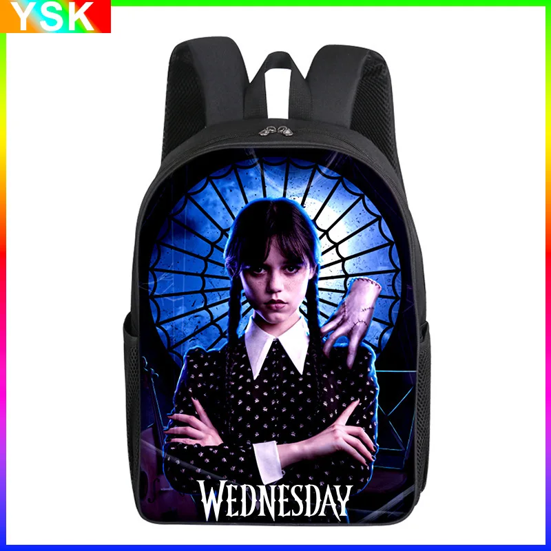 2024 New Adams Wednesday School Bag Primary School Backpack Single and Double Layer Men\'s and Women\'s School Bags Mochil