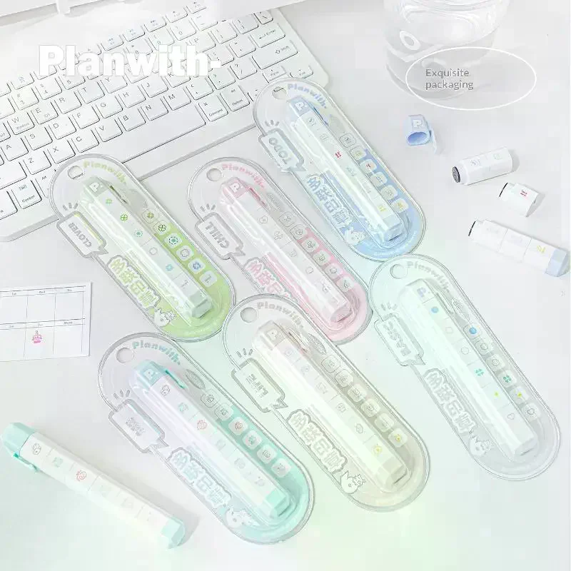 Mark Multilink Mood Stamp Multi Section Seal Pen Cute INS Style Fun Accounting Materials Journal Scrapbooking Supplies Kawaii view 5