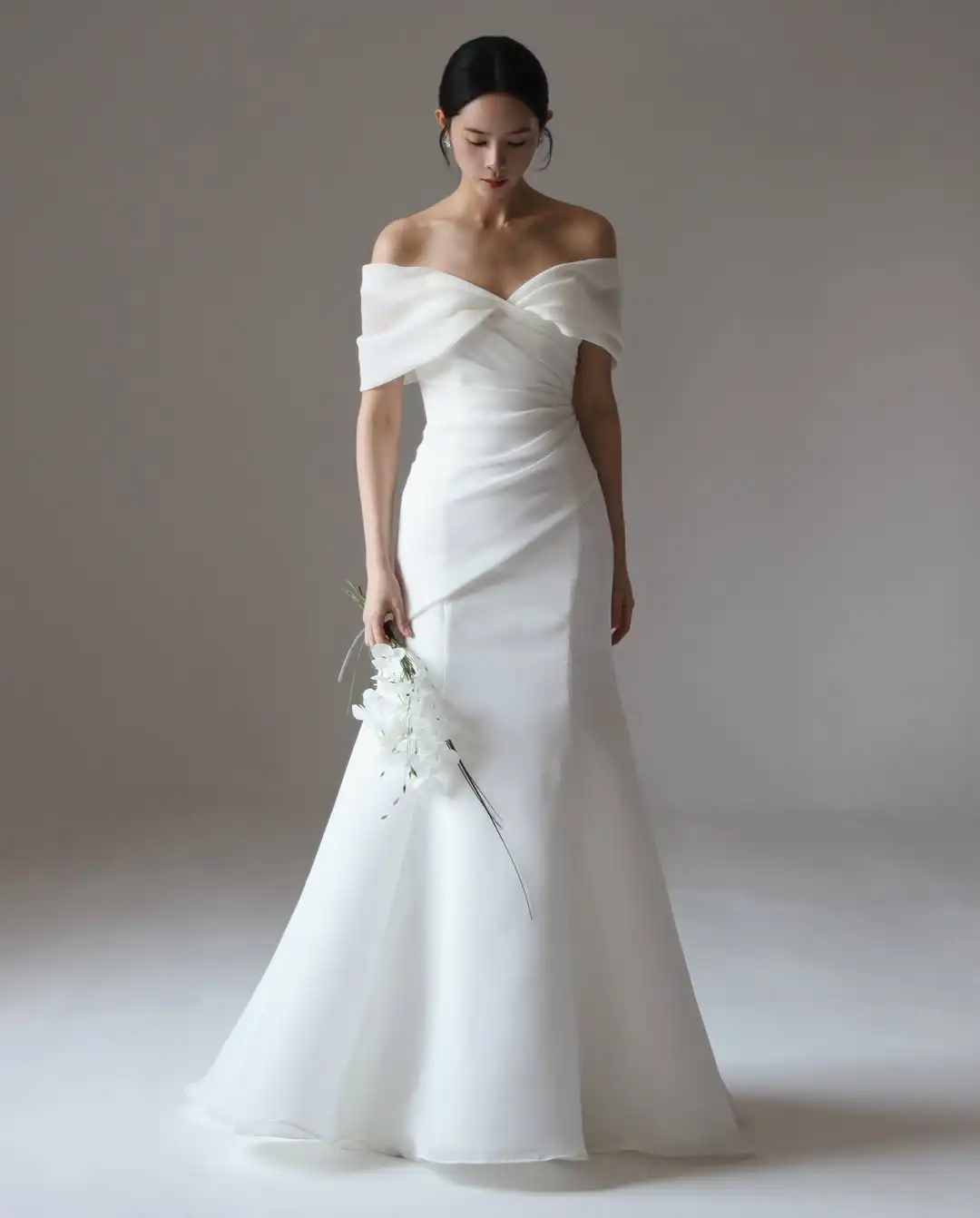 Sondr Mermaid Korean Wedding Dresses Off the Shoulder Silk Organza Bridal Gown Elegant Corset Wedding Party Dresses 2025