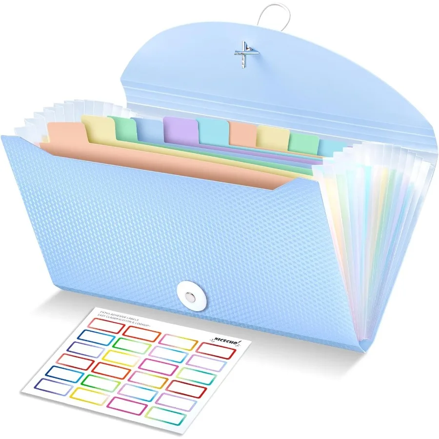 Receipt Coupon Organizer 13 Pots Small Accordion File Organizer with Labels for Receipt Cards Bill Business Coupons Storage 10.