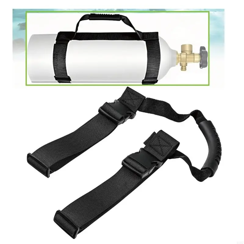 حاملات أسطوانات الهواء 62 كيلو فورت تعالج حزام الكتف تحت الماء زجاجة دبابات الغوص #5