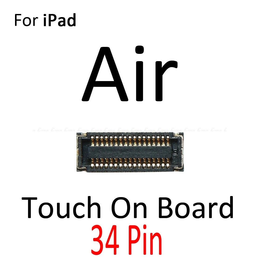 Fpc conector para ipad 5 ar 6 ar 2 lcd digitador da tela de toque conector clipe na placa principal da placa-mãe cabo flexível