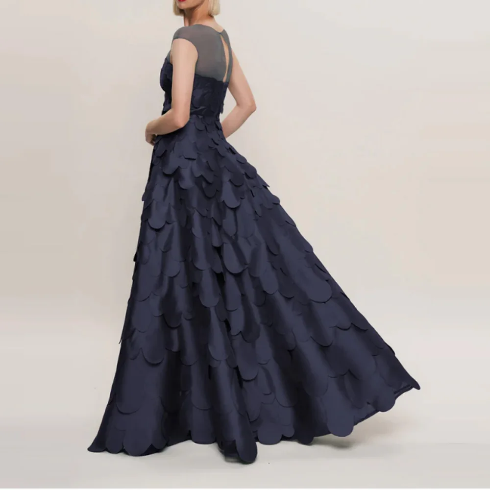  Customized Elegant 0-Neck Mother of the Bride Dresses Women's Ruffle Long A-Line Wedding Guest Dress 2026