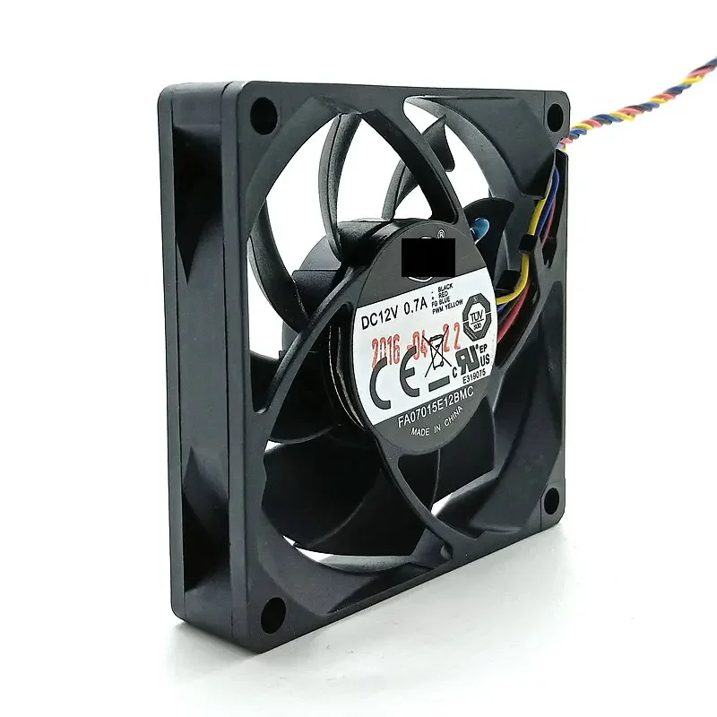 FA07015E12BMC New For coolermaster 70mm pwm fan DC 12V 0.70A 7CM 70X15mm 7015 4 wires CPU cooling fan