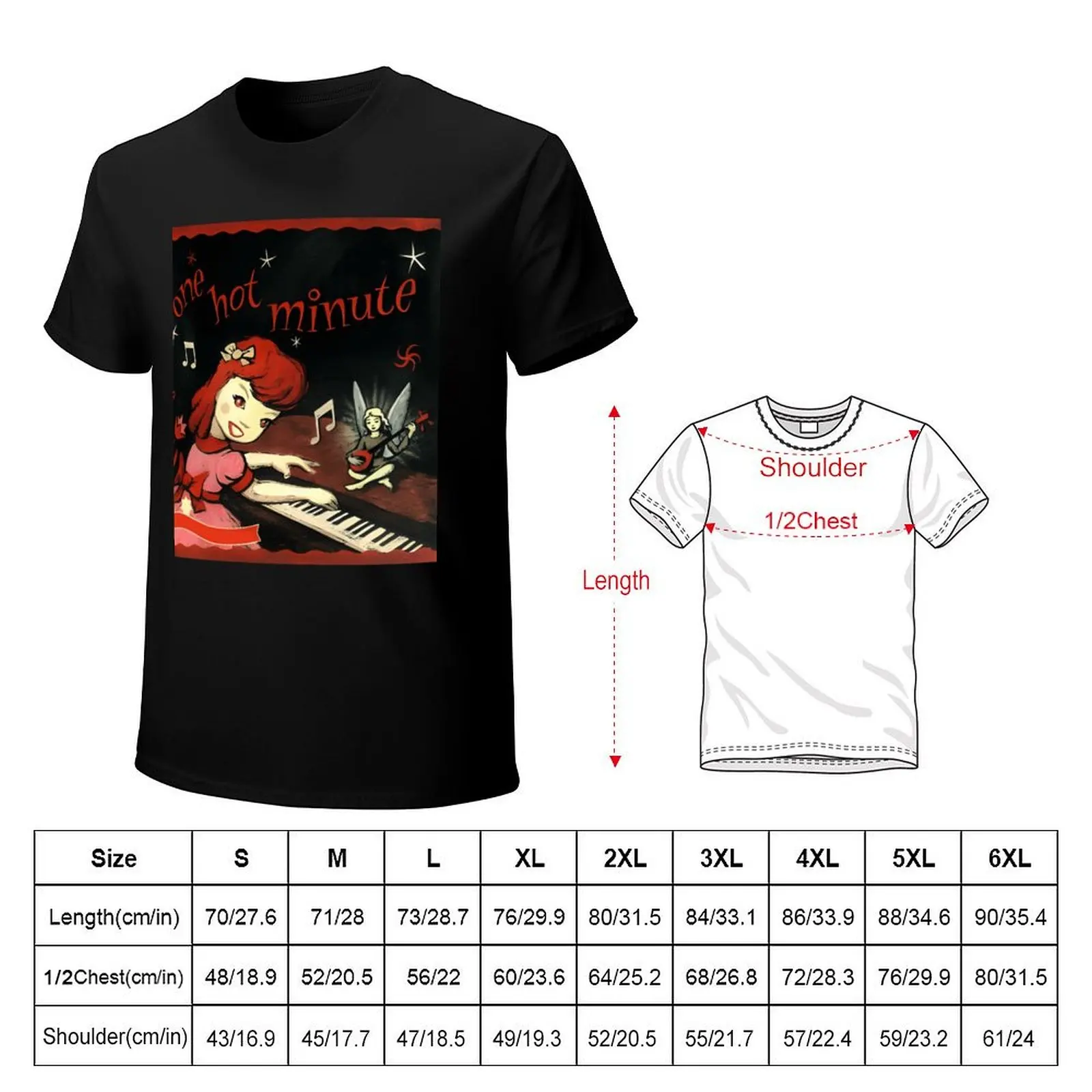 One Hot Minute album baby playing the piano T-Shirt Plus Size Summer Short Sleeve T-Shirt