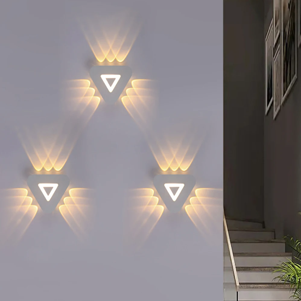 AC85-265V LED Wall Lamp 3W/6W/9W+2W Indoor&Outdoor IP65 Waterproof Modern Minimalist Style Lamps Aluminum Porch Garden Lights