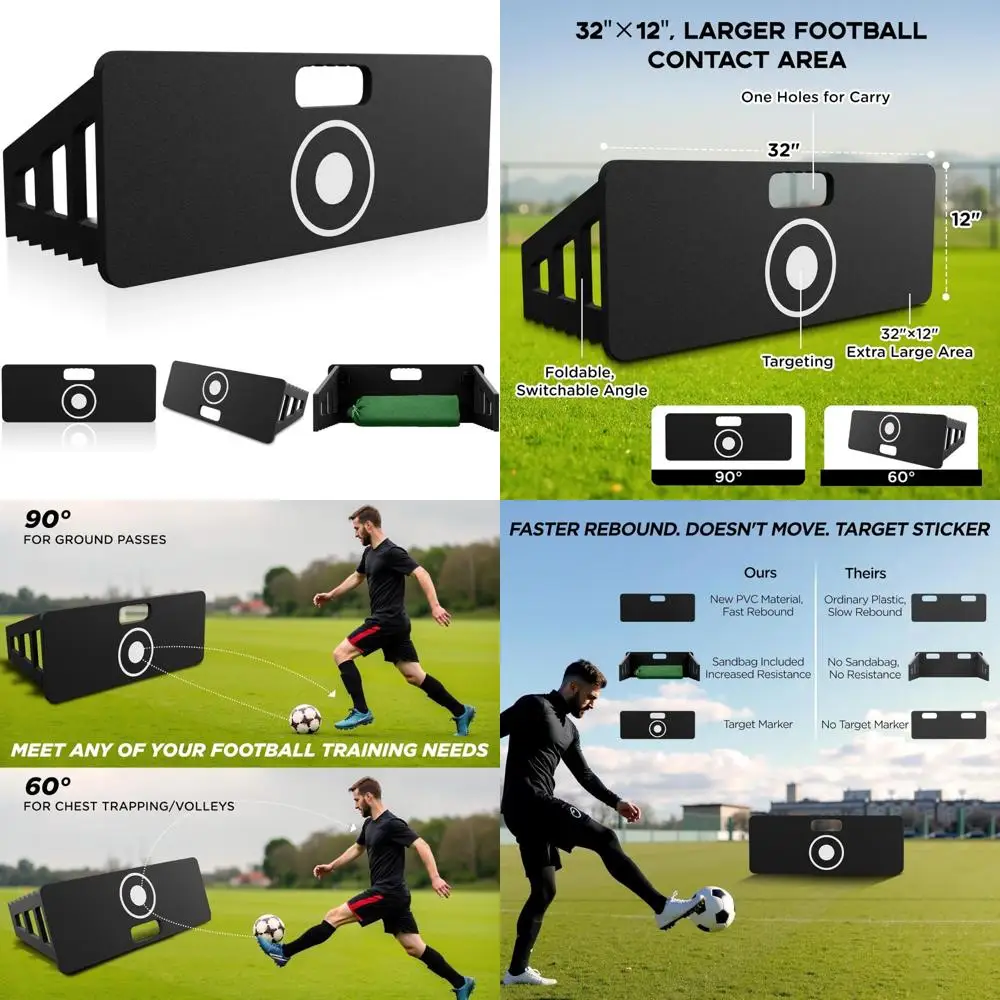 スキル開発、パス、シュート、敏捷性、ボールコントロール向上のための双方向サッカーリバウンドトレーニングボード