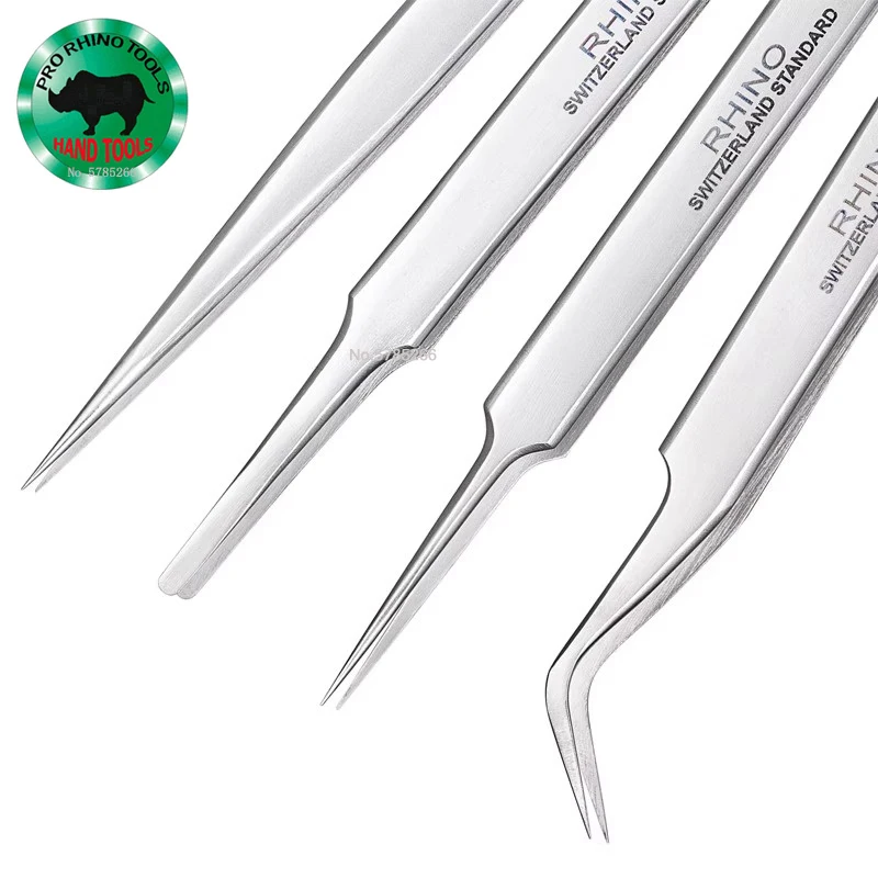 Japanese RHINO LSW series lengthenTweezers Precision Super Hard Sharp Tweezers For Repairing Watch Mobile Or Processing Jewelry