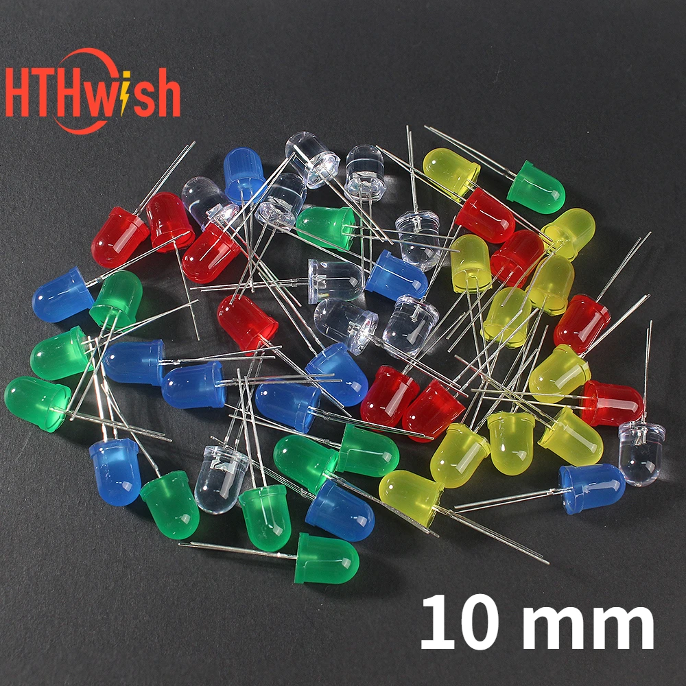 20/50PCS LED Diode 10MM Weiß Rot Gelb Blau Grün Led-leuchten Diode F10