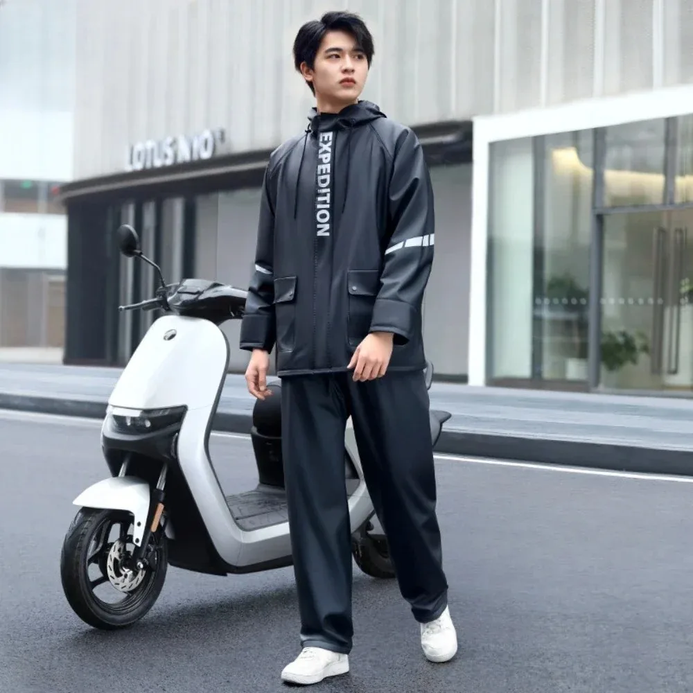 Split Style Rain Pants Set Waterproof and Wear-resistant Raincoat Split Styles Rain Pant Sets Electric Motorcycl Battery Car