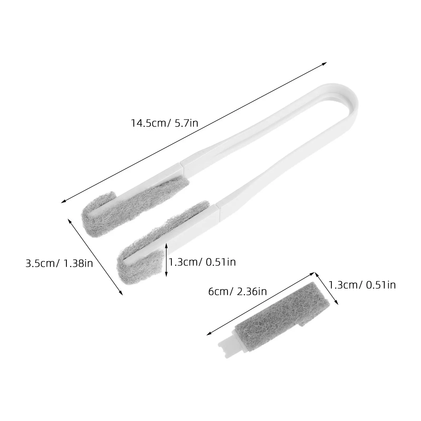 2Set Window Blind Cleaner Brush Double Headed Flexible Handle Nylon Bristles Deep Cleaning Tool for Shutters Air Conditioner