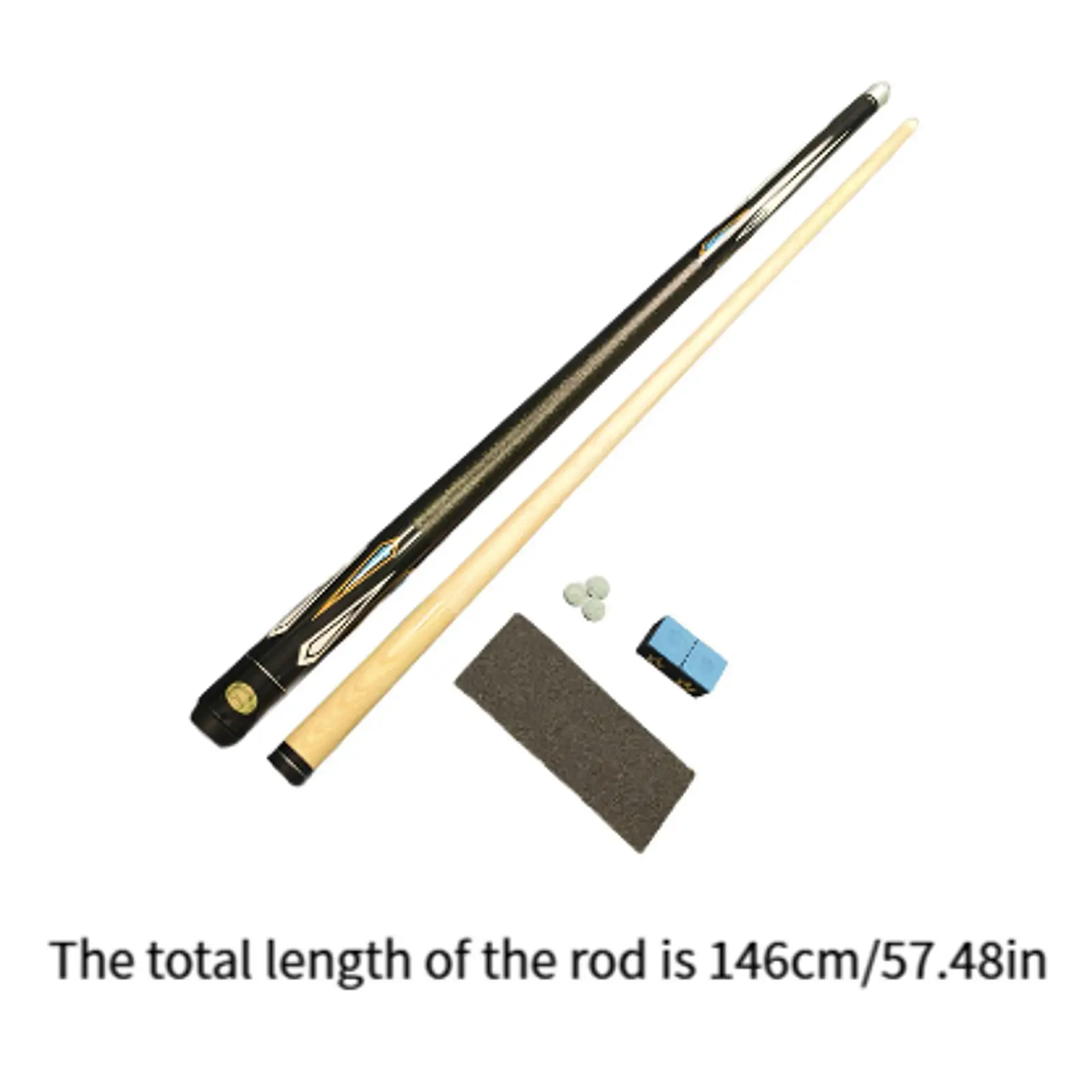 

Two Section Wooden Billiard Cue Stick Stainless Steel Joint Practice Pool Stick for Adults for Billiards Table Game