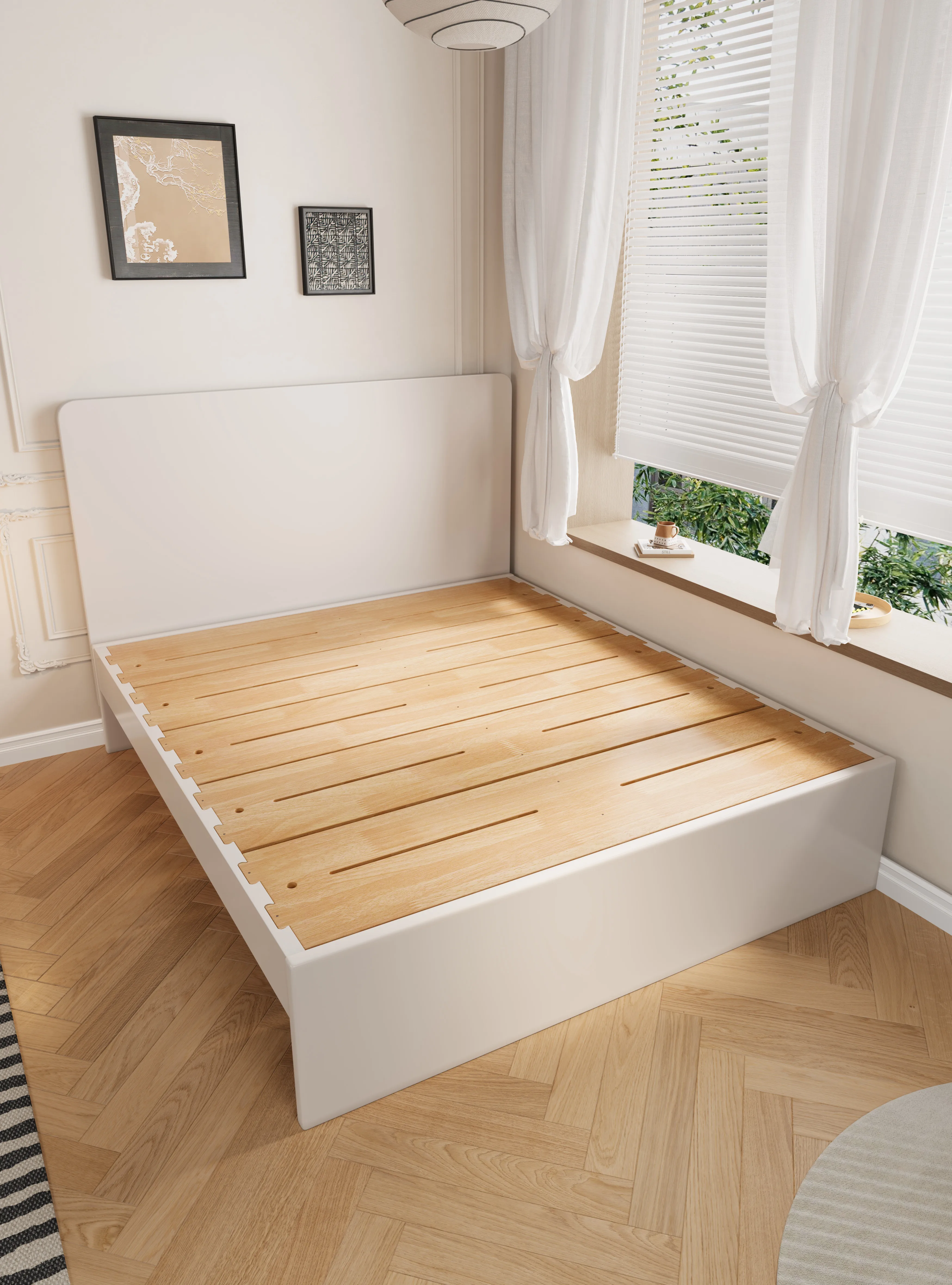 Modern 1.2m Solid Wood Walker Bed Simple Design Small Room for School or Hotel Use Eco-friendly