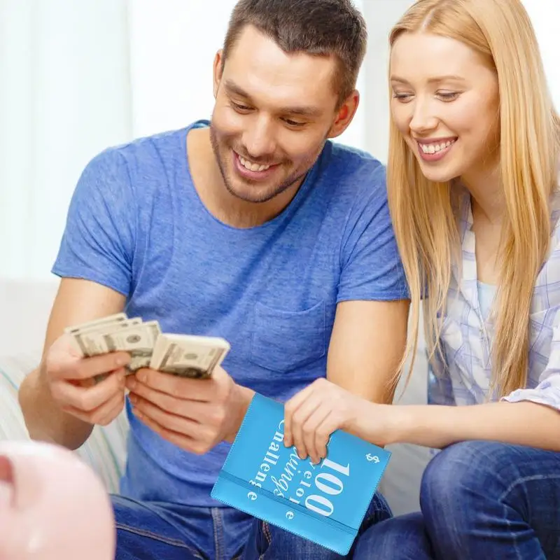 رابط ميزانية موفر للمال ، مظاريف نقدية ، كتاب تحدي التوفير ، طريقة سهلة وممتعة للتوفير ، ملف ميزانية A5 ، جيوب 5 050