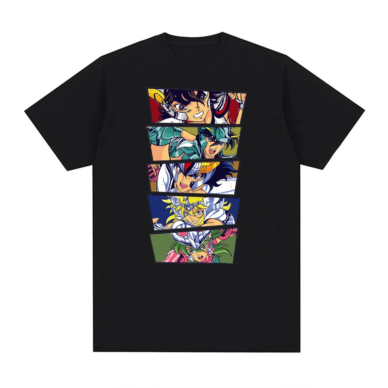 Saint Seiya Graphic Print T Shirts Men Women EU Size 100% Cotton Unisex Tops CottonStreetwear Harajuku