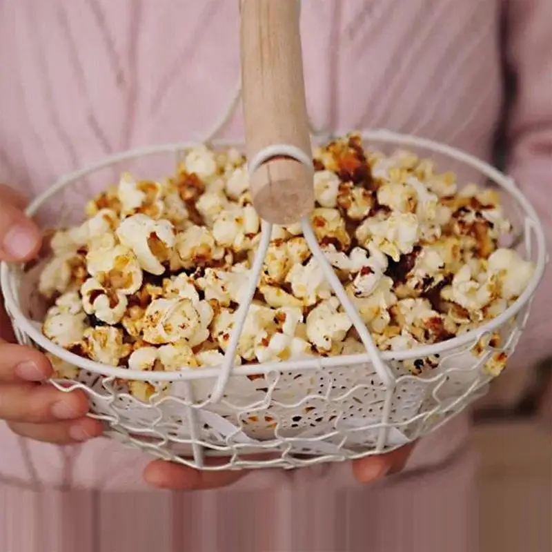 

Корзина для яиц, проволочная корзина для яиц, ведро с деревянной ручкой, декоративный фермерский дом, пасхальный держатель для фермы, мальчиков и девочек