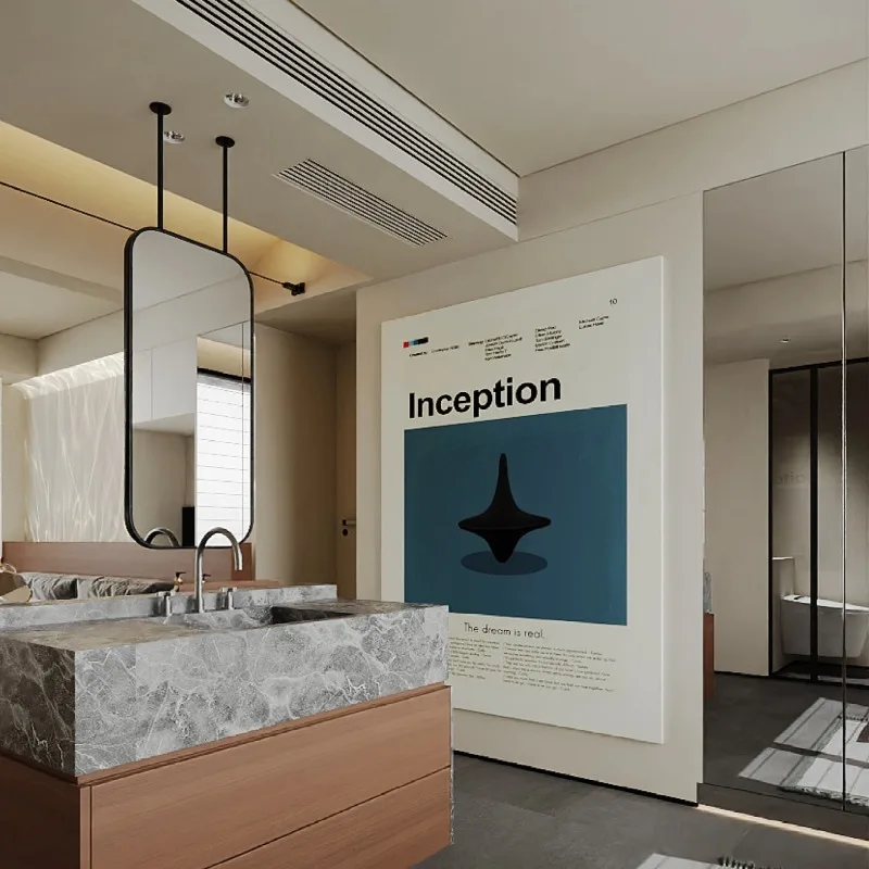 Rectangular Hotel Guesthouse Vanity Mirror Ceiling Makeup Mirror Suspended Bathroom Espelho De Corpo Inteiro Mirror
