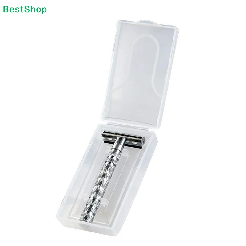 ☽Double Safety For Razor,Long Handle For Butterfly Open Razors Single Blade Shaving For Razor For W/Double Safe