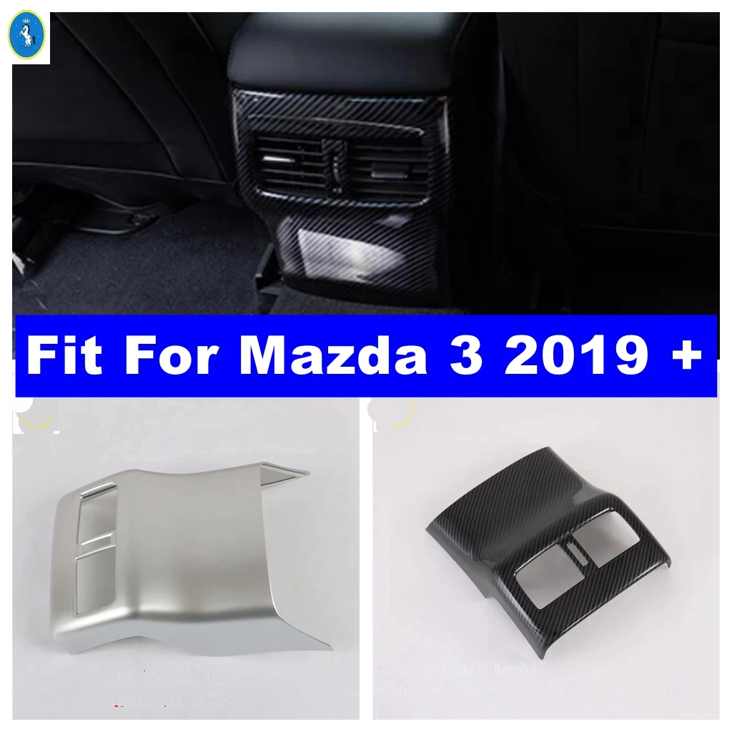 

ABS Car Rear Armrest Box Air Conditioner AC Vent Outlet Anti Kick Panel Cover Trim For Mazda 3 2019 - 2023 Interior Accessories