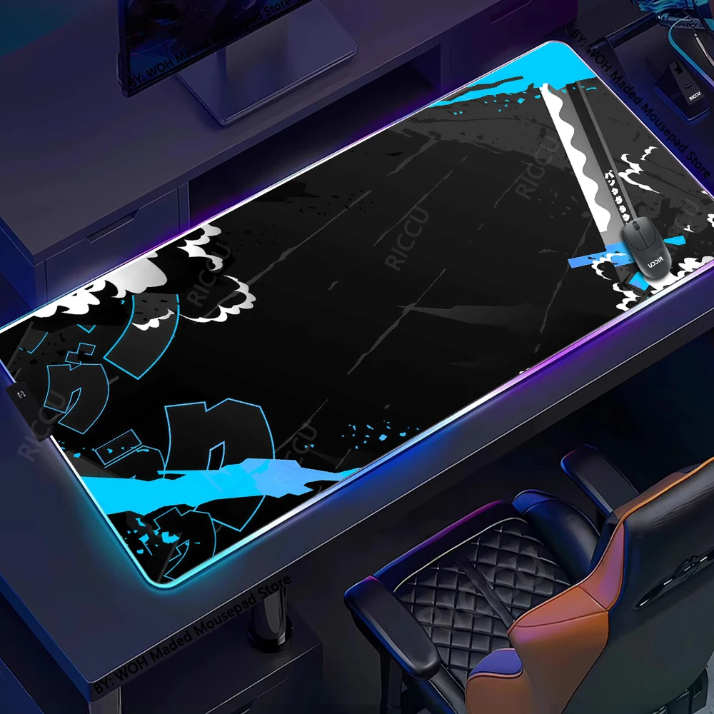 Настройка для геймера Rgb Katana коврик для мыши игровой коврик аксессуары для офисных ноутбуков коврик для мыши с подсветкой светодиодный японский абстрактный меч красочный настольный коврик