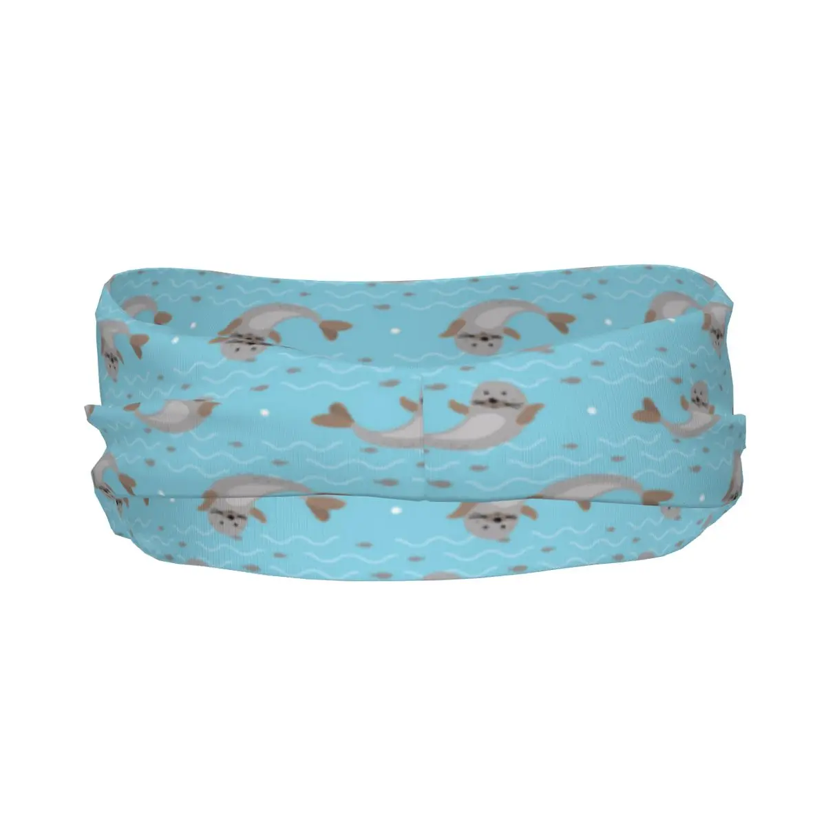 Sports Headband Cute Seal Animal Fitness Sweatband Absorbent Cycling Jog Hair Bandage