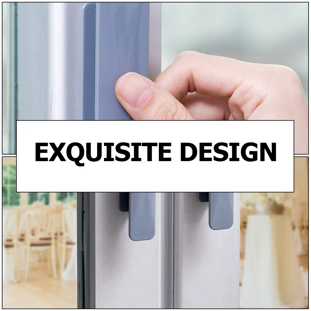 

4pcs Cabinet Pull Handles Drawer Knobs Door Grips Grey Durable Corrosion Resistant Easy Assembly Hardware For Glass Doors