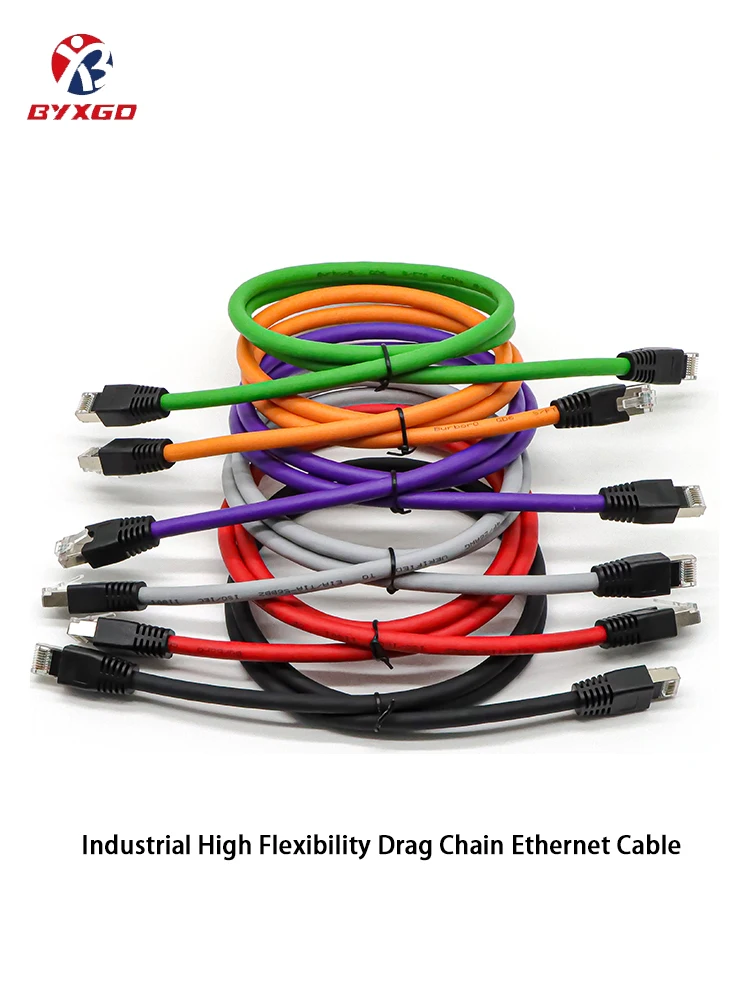 Industrial Ethernet Cable Profinet Ethercat Cat5e CAT6a SFTP Double Shielded Gigabit High Flexibility Tow Line Drag Chain Cable